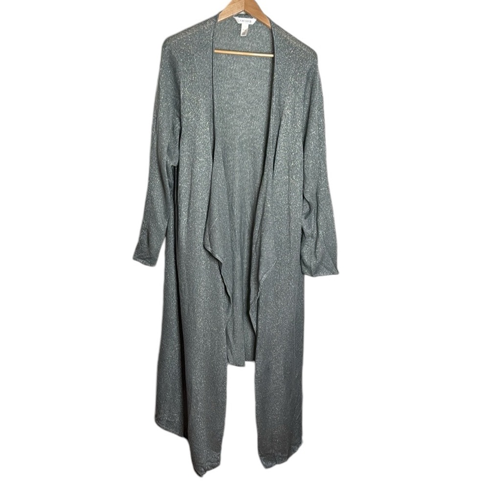 Cacique grey cascading shimmering Longline Cardigan  Size 26 / 28